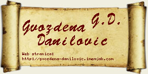 Gvozdena Danilović vizit kartica